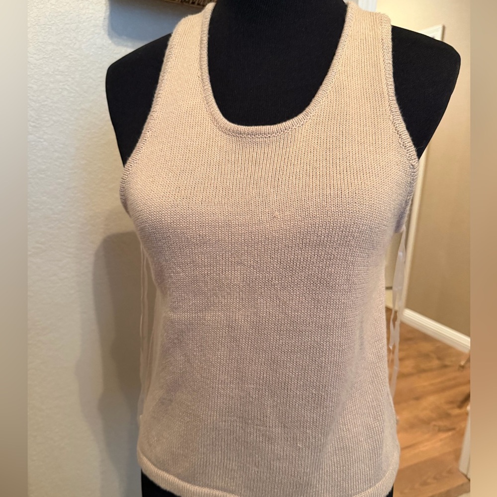 Alya Cream Knit Sleeveless Sweater